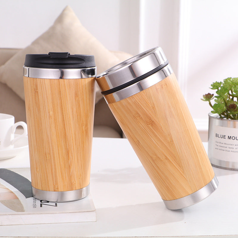 Divine Flow™ Bamboo Car Cup, Coffee Mug, Tea Cup