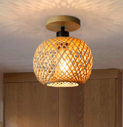 Divine Flow™ Bamboo Glow Pendant Lamp