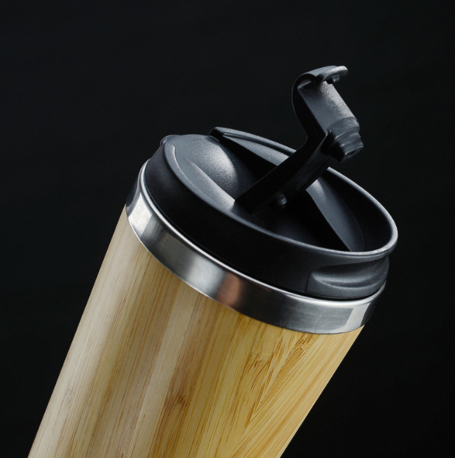 Divine Flow™ Bamboo Stainless Steel Travel Coffee Cup