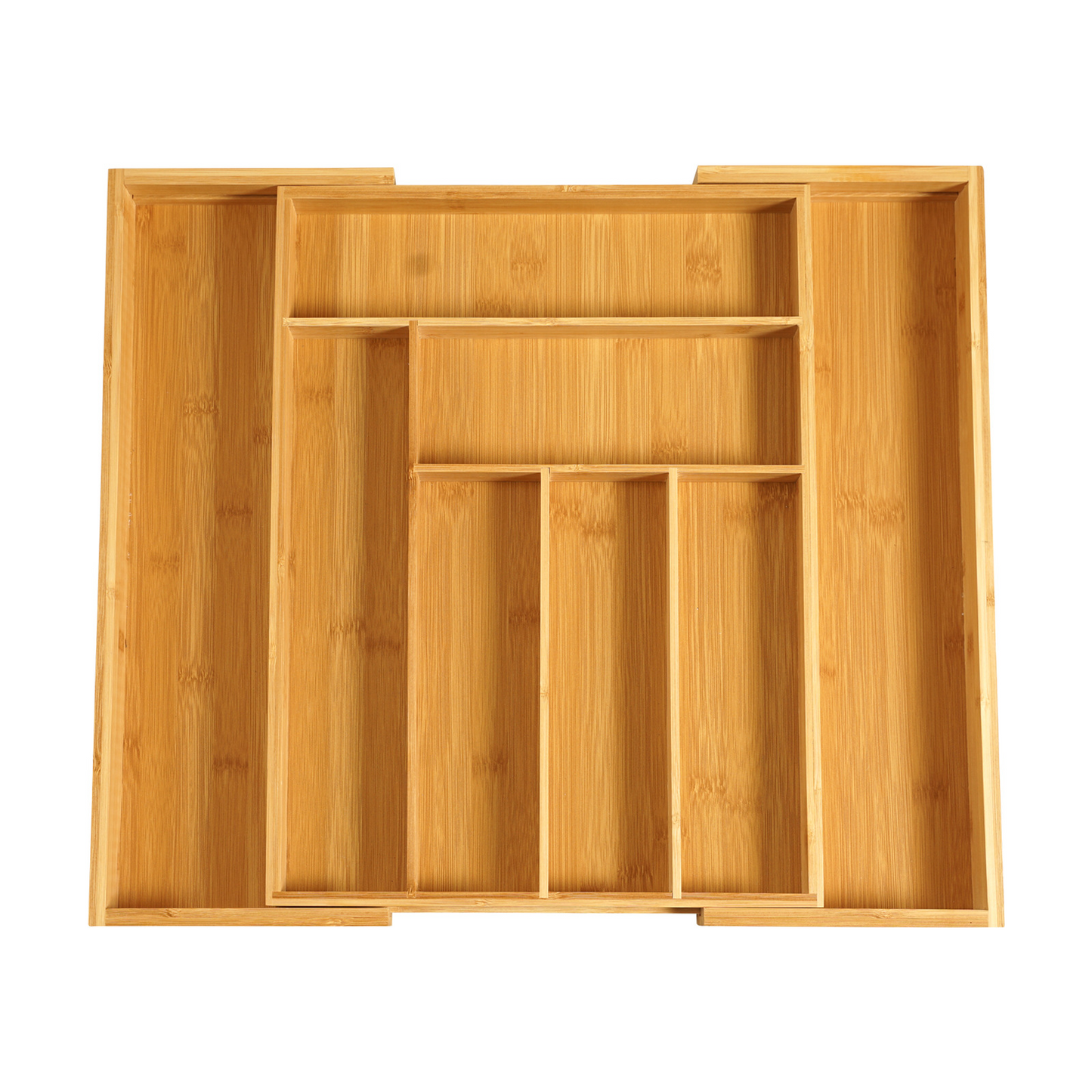 Divine Flow™ Premium Bamboo Cutlery Organizer