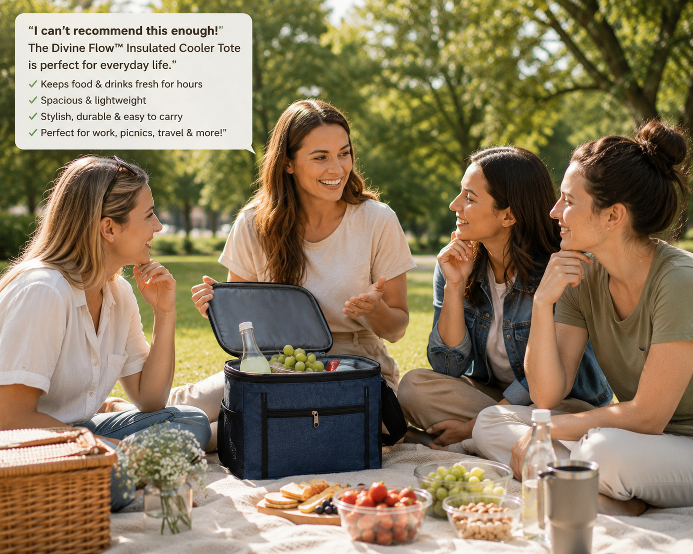 Divine Flow™ Premium Insulated Cooler Tote
