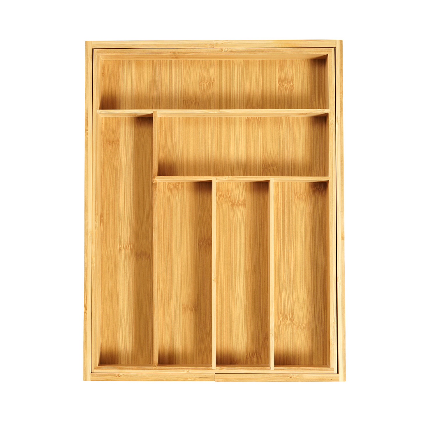 Divine Flow™ Premium Bamboo Cutlery Organizer