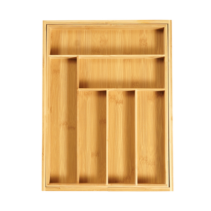 Divine Flow™ Premium Bamboo Cutlery Organizer