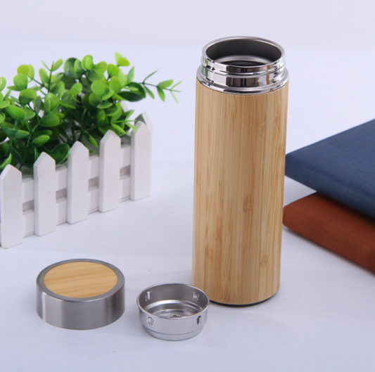 Divine Flow™ Bamboo Thermal Travel Tumbler