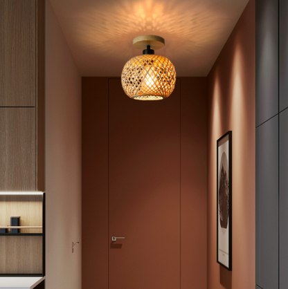 Divine Flow™ Bamboo Glow Pendant Lamp