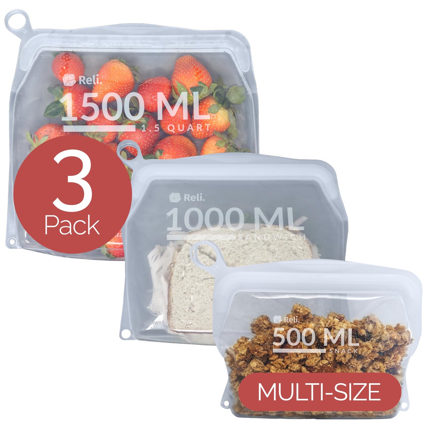 EcoSeal™ Reusable Storage Bags (Multi-Size 3-Pack)