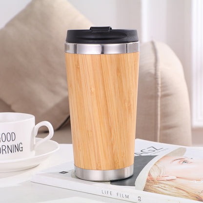 Divine Flow™ Bamboo Car Cup, Coffee Mug, Tea Cup