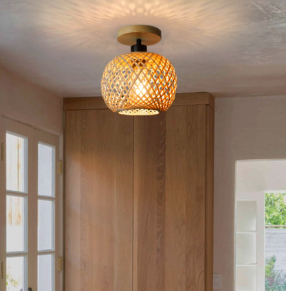 Divine Flow™ Bamboo Glow Pendant Lamp